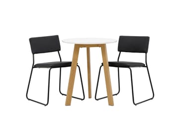 Leonora Matgruppe 65 cm Rund med 2 Kenth Stoler - Sort - Møbler - Bord - Spisegruppe