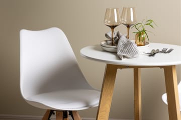 Leonora Spisegruppe 65 cm Rund med 2 Zeno Stoler - Hvit - Møbler - Bord - Spisegruppe