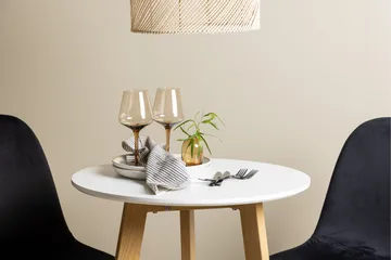 Leonora Spisegruppe 65 cm Rund med 2 Polar Stoler - Sort - Møbler - Bord - Spisegruppe