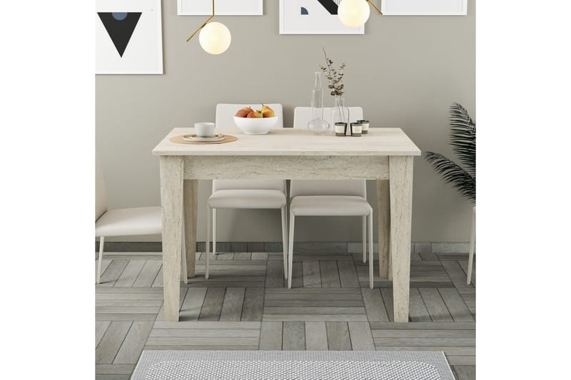 Levents Spisebord 110 cm Rektangulært - Beige - Møbler - Bord - Spisebord & kjøkkenbord