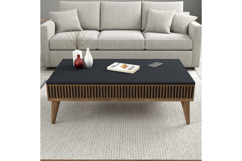 Lissione Sofabord 105 cm - Valnøtt/Antrasitt - Møbler - Bord - Sofabord & salongbord