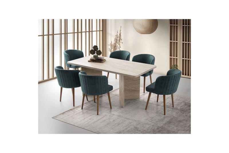 Loftia Spisebord 180 cm Rektangulær - Travertin - Møbler - Bord - Spisebord & kjøkkenbord