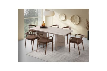 Loftia Spisebord 180 cm Rektangulær - Travertin - Møbler - Bord - Spisebord & kjøkkenbord