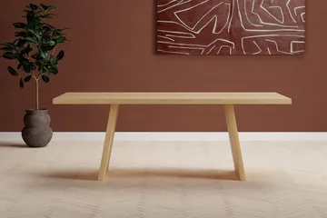 Logga Stort Rektangulært Spisebord 210 cm i Tre med Eketreutseende - Beige - Møbler - Bord - Spisebord & kjøkkenbord