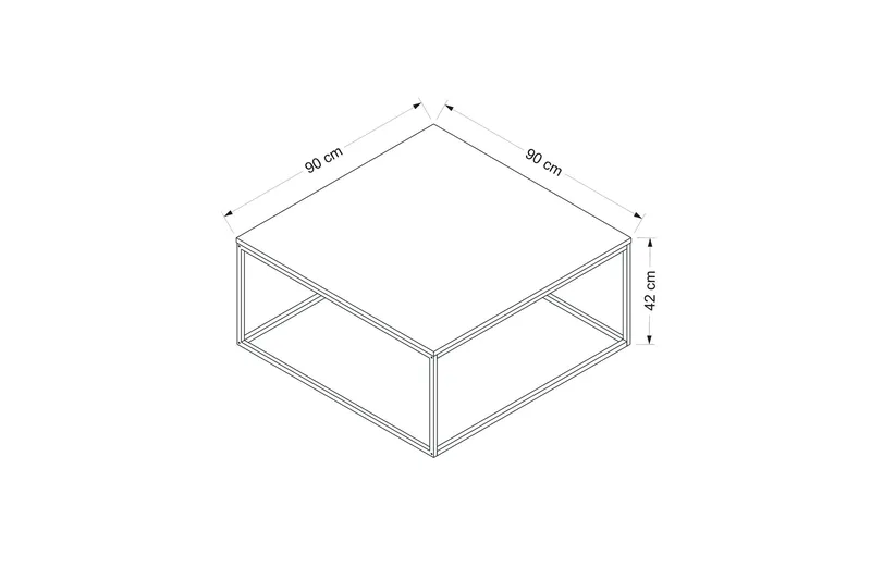 Loni Sofabord 90 cm - Antrasitt - Møbler - Bord - Sofabord & salongbord