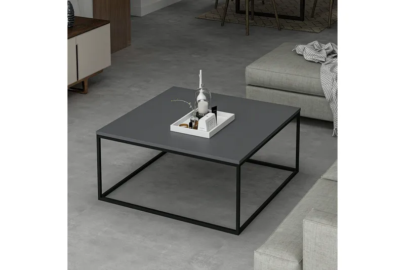 Loni Sofabord 90 cm - Antrasitt - Møbler - Bord - Sofabord & salongbord