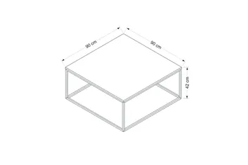 Loni Sofabord 90 cm - Hvit - Møbler - Bord - Sofabord & salongbord