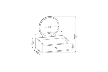 Loomba Sminkebord 60 cm - Hvit - Møbler - Bord - Sminkebord & toalettbord