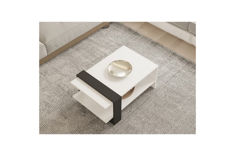 Lorva Stuebord 80 cm - Antrasitt/Hvit - Møbler - Bord - Sofabord & salongbord