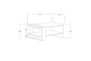 Lorva Stuebord 80 cm - Antrasitt/Hvit - Møbler - Bord - Sofabord & salongbord