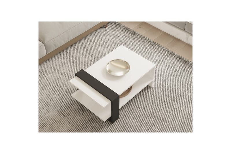 Lorva Stuebord 80 cm - Antrasitt/Hvit - Møbler - Bord - Sofabord & salongbord