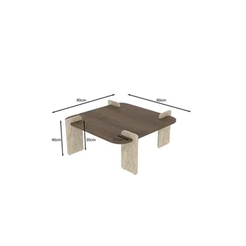 Lorvenor Sofabord 90 cm - Mørkebrun - Møbler - Bord - Sofabord & salongbord