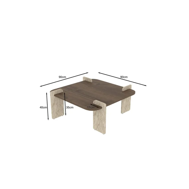Lorvenor Sofabord 90 cm - Mørkebrun - Møbler - Bord - Sofabord & salongbord