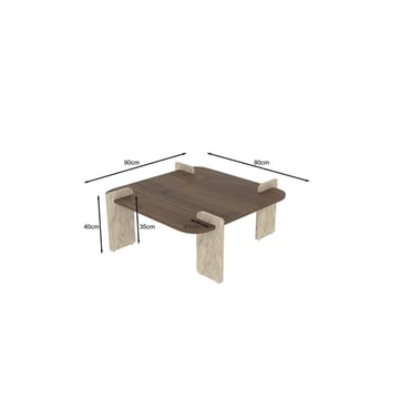 Lorvenor Sofabord 90 cm - Mørkebrun - Møbler - Bord - Sofabord & salongbord