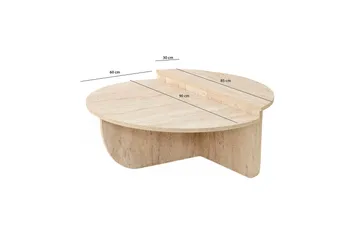 Louvrall Sofabord 90 cm - Beige - Møbler - Bord - Sofabord & salongbord