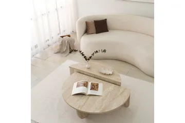 Louvrall Sofabord 90 cm - Beige - Møbler - Bord - Sofabord & salongbord