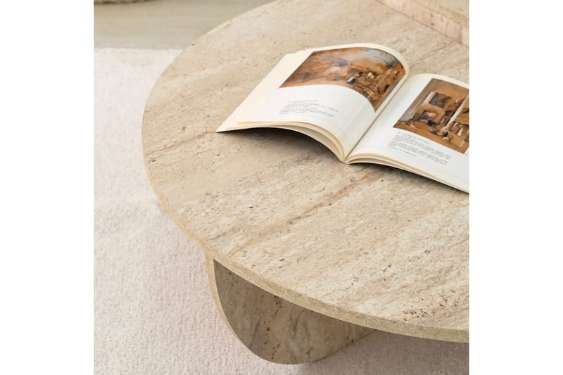 Louvrall Sofabord 90 cm - Beige - Møbler - Bord - Sofabord & salongbord