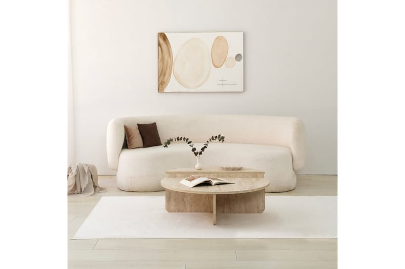 Louvrall Sofabord 90 cm - Beige - Møbler - Bord - Sofabord & salongbord