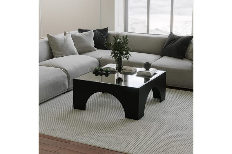 Lowan Stuebord 80 cm - Sort - Møbler - Bord - Sofabord & salongbord