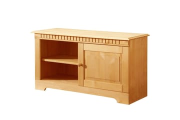 Lowboard Frittstående TV-benk 94 cm med Oppbevaring i Furu - Honningbrun - Møbler - TV- & Mediamøbler - TV benk & mediabenk