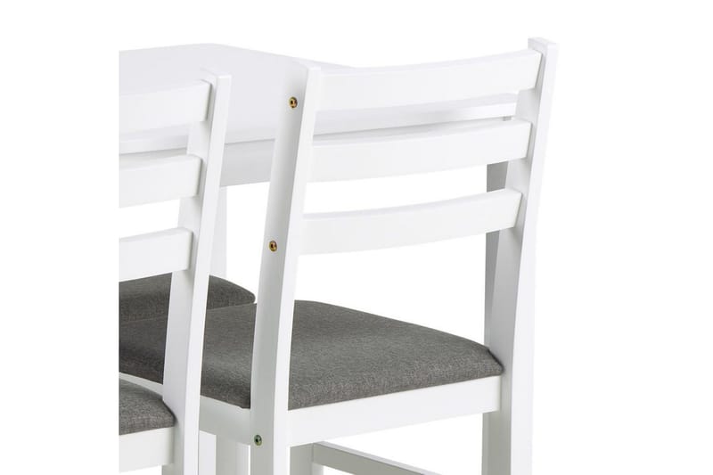 Lumino Spisegruppe 110 Cm + 4 Spisestoler - Hvit - Møbler - Bord - Spisegruppe
