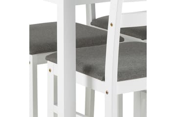 Lumino Spisegruppe 110 Cm + 4 Spisestoler - Hvit - Møbler - Bord - Spisegruppe