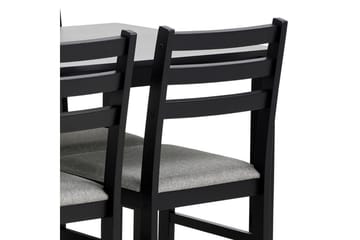 Lumino Spisegruppe 110 Cm + 4 Spisestoler - Svart - Møbler - Bord - Spisegruppe