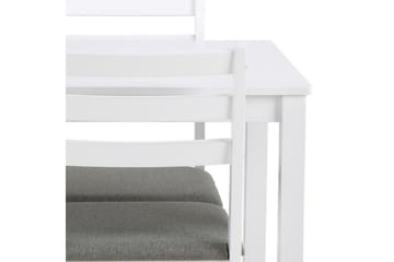 Lumino Spisegruppe 110 Cm + 4 Spisestoler - Hvit - Møbler - Bord - Spisegruppe