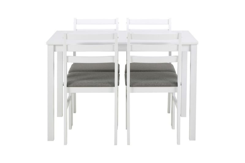 Lumino Spisegruppe 110 Cm + 4 Spisestoler - Hvit - Møbler - Bord - Spisegruppe
