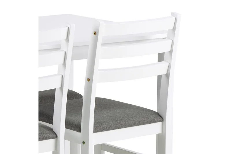 Lumino Spisegruppe 110 Cm + 4 Spisestoler - Hvit - Møbler - Bord - Spisegruppe