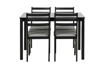 Lumino Spisegruppe 110 Cm + 4 Spisestoler - Svart - Møbler - Bord - Spisegruppe
