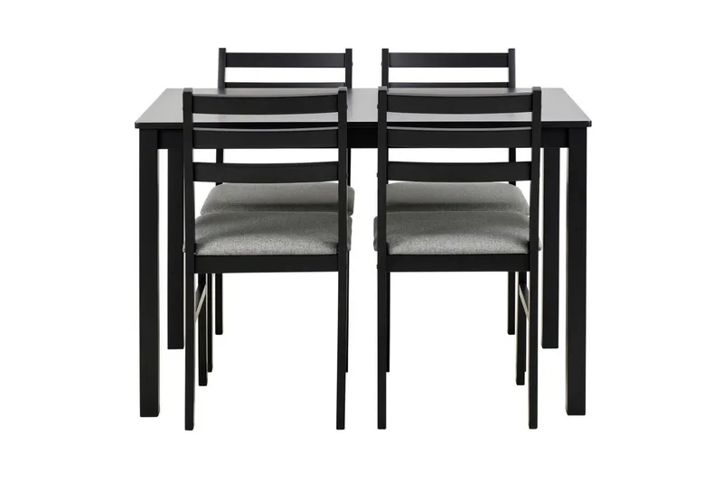 Lumino Spisegruppe 110 Cm + 4 Spisestoler - Svart - Møbler - Bord - Spisegruppe