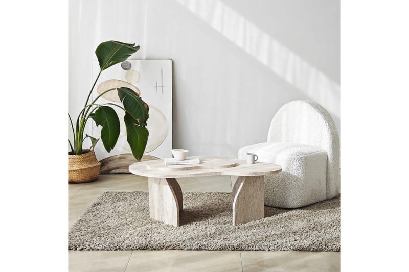 Lunor Sofabord 105 cm - Beige - Møbler - Bord - Sofabord & salongbord