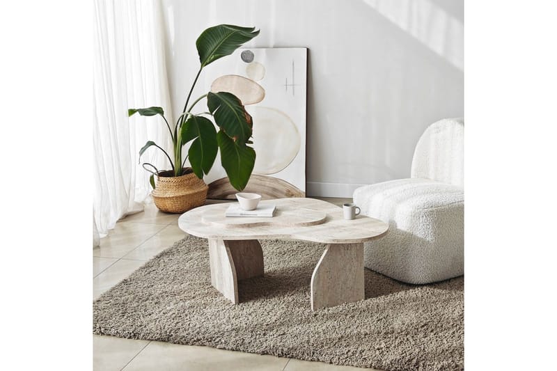 Lunor Sofabord 105 cm - Beige - Møbler - Bord - Sofabord & salongbord