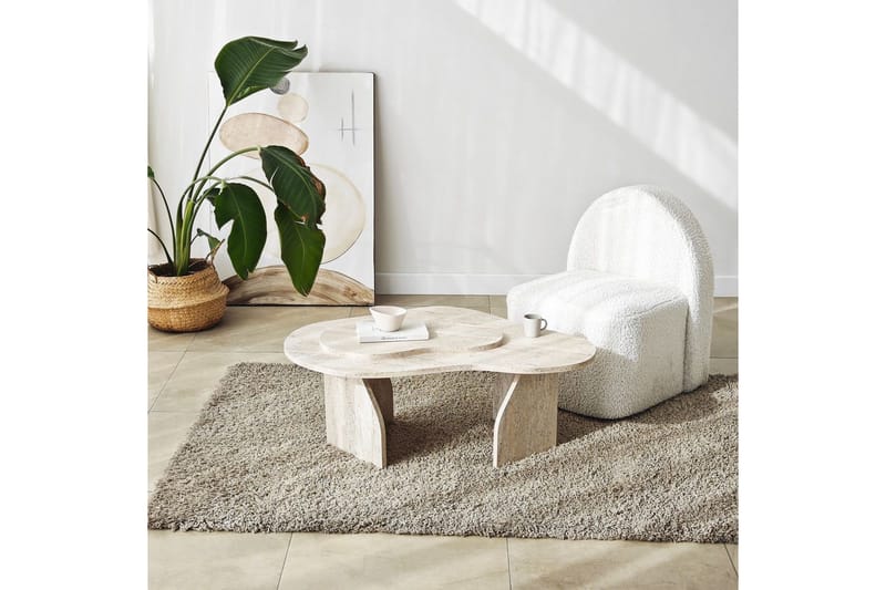 Lunor Sofabord 105 cm - Beige - Møbler - Bord - Sofabord & salongbord