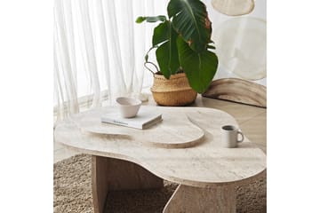 Lunor Sofabord 105 cm - Beige - Møbler - Bord - Sofabord & salongbord