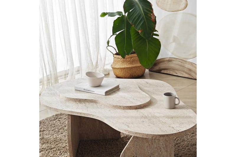 Lunor Sofabord 105 cm - Beige - Møbler - Bord - Sofabord & salongbord