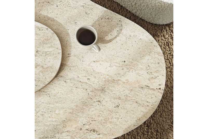 Lunor Sofabord 105 cm - Beige - Møbler - Bord - Sofabord & salongbord