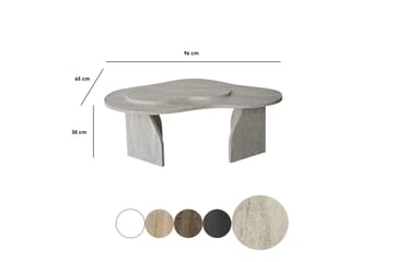 Lunor Sofabord 105 cm - Beige - Møbler - Bord - Sofabord & salongbord