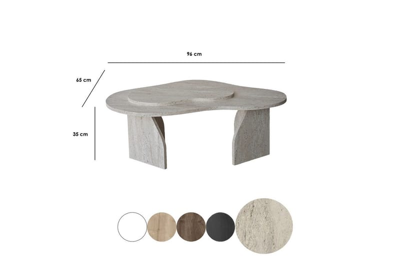 Lunor Sofabord 105 cm - Beige - Møbler - Bord - Sofabord & salongbord