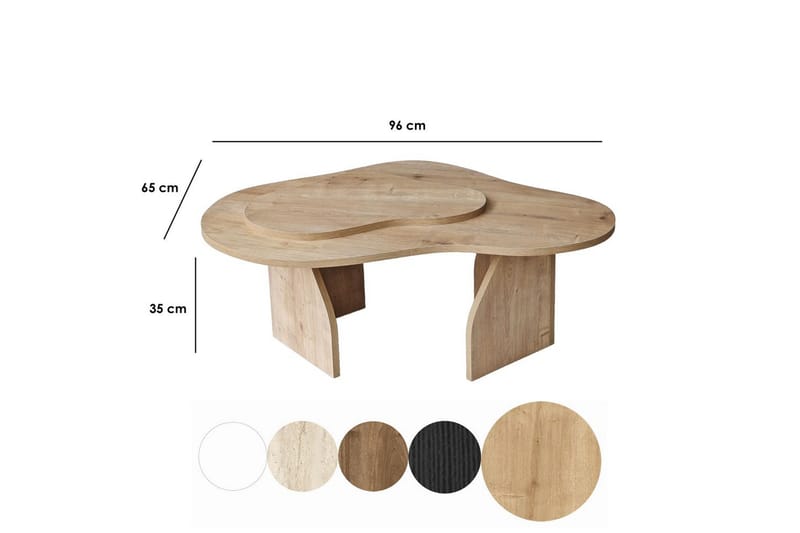 Lunor Sofabord 105 cm - Brun - Møbler - Bord - Sofabord & salongbord