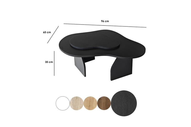 Lunor Sofabord 105 cm - Svart - Møbler - Bord - Sofabord & salongbord