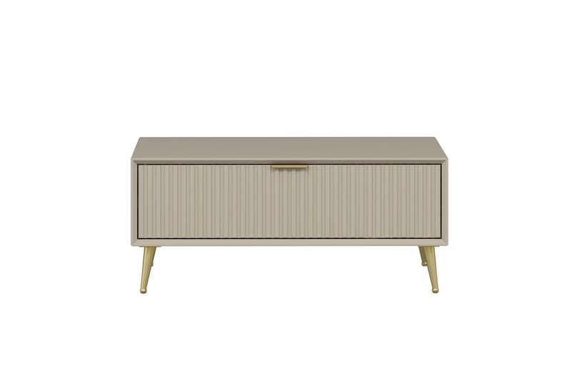 Luxe 90 cm Rektangulært Salongbord med Skuffer i Tre - Beige - Møbler - Bord - Sofabord & salongbord