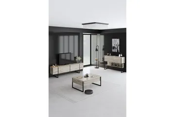 Luxe Sofabord 90 cm - Beige/Svart - Møbler - Bord - Sofabord & salongbord