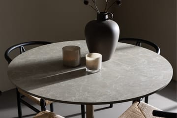 Lycke Spisegruppe 110 cm Rund med 4 Alfons stoler - Beige/Svart - Møbler - Bord - Spisegruppe