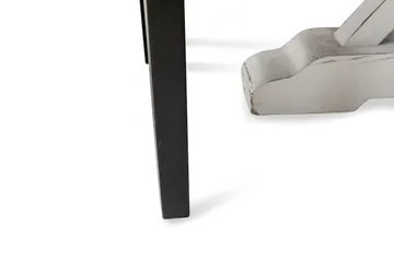 Lyon Spisegruppe 150 cm Rund med 6 Tuva Lenestoler - Vintage Alm/Hvit/Svart PU - Møbler - Bord - Spisegruppe