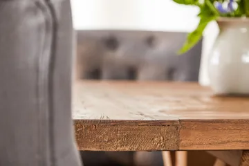 Lyon uttrekkbar spisegruppe 200 cm med 6 Viktoria stoler - Natur/Grå/Hvit - Møbler - Bord - Spisegruppe