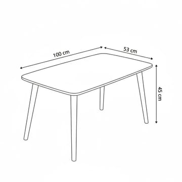Lyvenn sofabord 100 cm rektangulært - Hvit - Møbler - Bord - Sofabord & salongbord