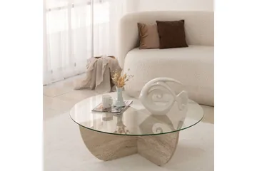 Makhan Sofabord 90 cm - Beige - Møbler - Bord - Sofabord & salongbord