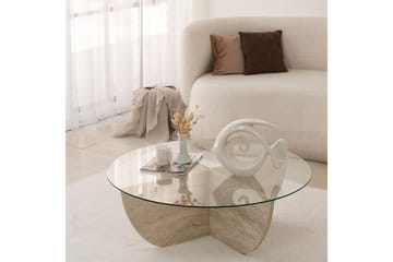 Makhan Sofabord 90 cm - Beige - Møbler - Bord - Sofabord & salongbord